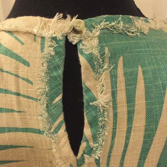 Anthropologie Mo: Vint Palm Leave Sleeveless Top - Picture 4 of 4